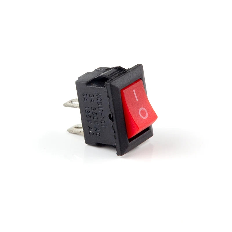 5/10Pcs Push Button Switch 10x15mm SPST 2Pin 3A 250V KCD11 Snap-in on/Off  Rocker Switch 10MM*15MM Black Red and White