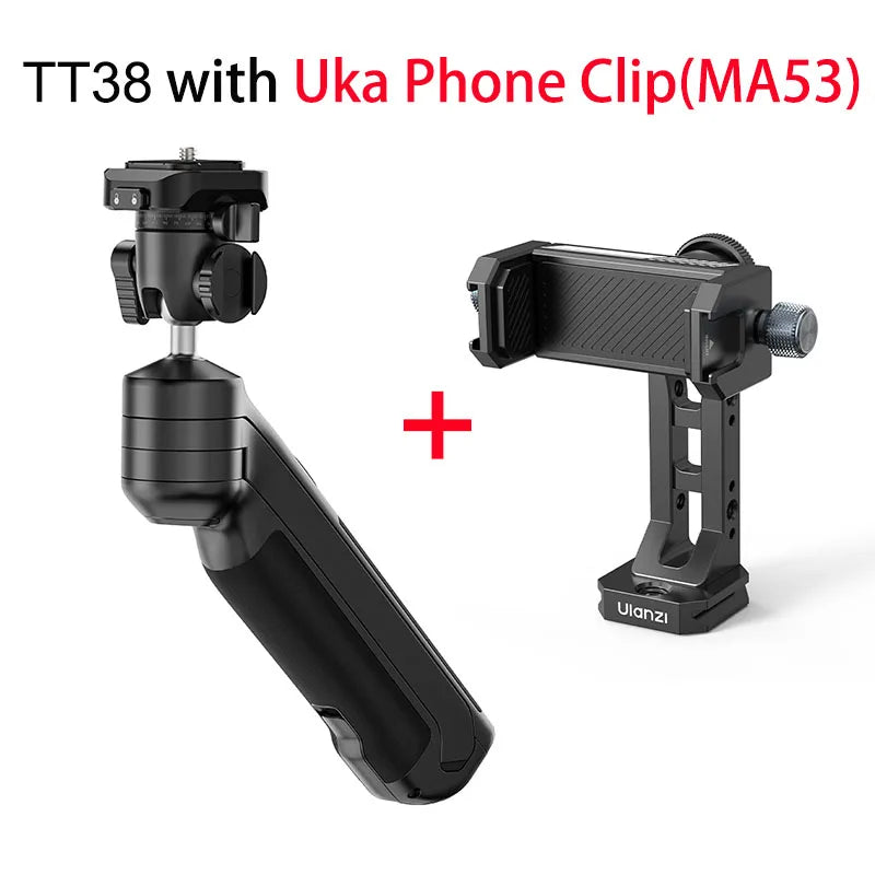 Ulanzi TT38 One-click Quick Release Tripod Uka Tripod Top Handle Grip for Camera Netting bracket with a Hidden Hook 180° Tilt