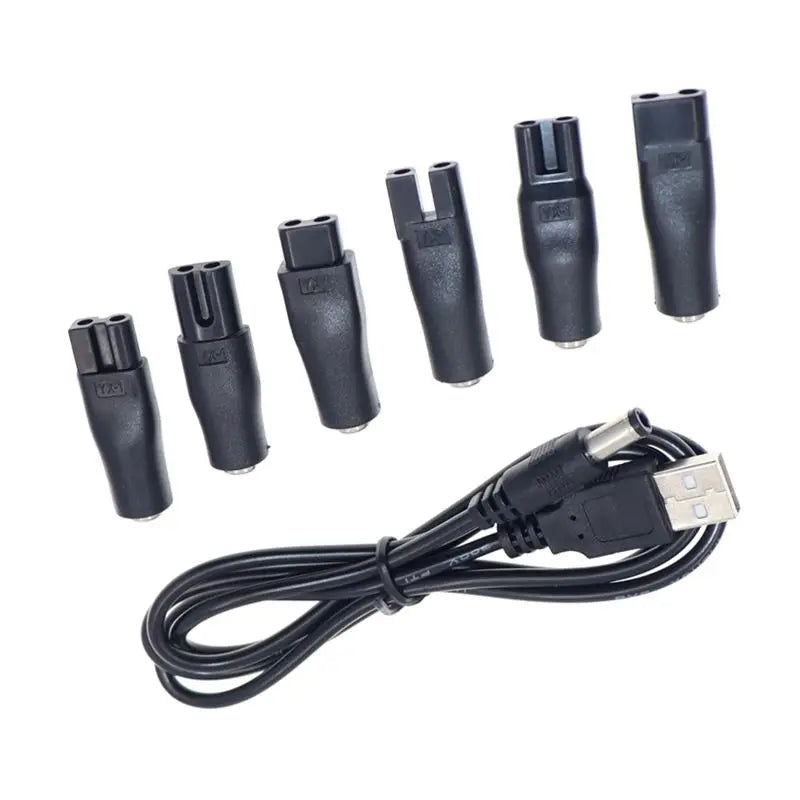 6 PCS/7 PCS /8 PCS  Power Cord 5V Replacement Charger USB Adapter Suitable for All Kinds of Electric Hair Clippers