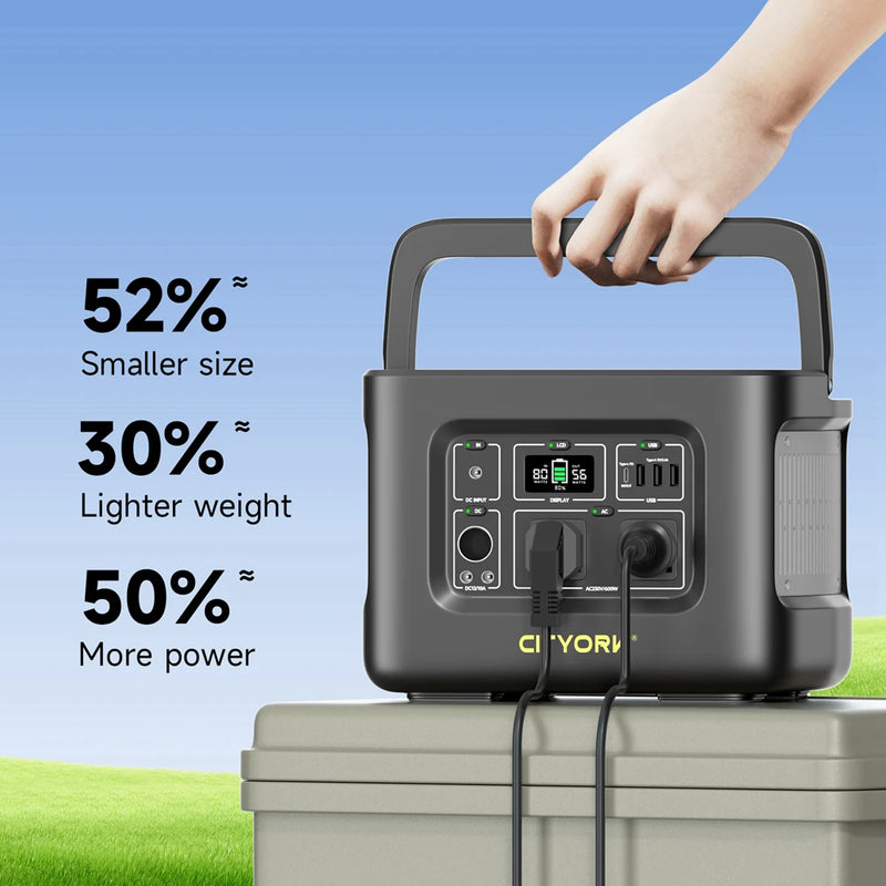 600W Portable Power Station 200-240V 622Wh Solar Generator For Outdoor Camera Drone Emergency Power Supply Home Car Drone Laptop