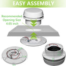 RV Exhaust Fan 12V, Roof Vent Fan 60CFM RV Roof Ventilation, ABS Caravan Ceiling Exhaust Fan for Marine Boat, Yacht, Trailer