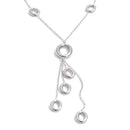 Yhpup Stainless Steel Round Hollow Tassel Pendant Drop Necklace New Arrivals 16K PVD Plated Fashion Charm Jewelry for Women