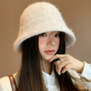 Autumn Winter Wool Bucket Hat Thicken Warm Simple Fashion Dome Wool Caps Panama Hats Bonnet for Women Solid Warm Bucket Hats