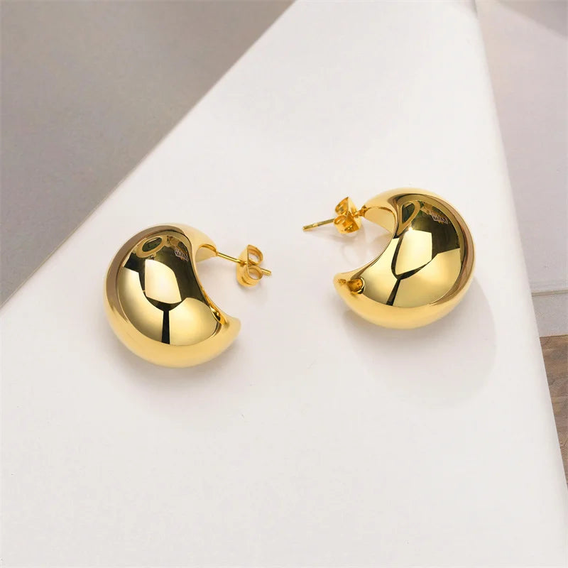 Irregular Liquid Metal Earrings Personality Fashion Retro Geometric Hollow Out Drop Earrings Woman Party Travel Christmas Gift