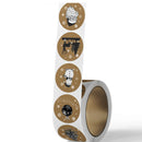 500pcs/ROLL Kraft paper Christmas stickers New Year Thank you stickers Christmas decoration for Card Gift Box Package 1inch