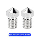 2pcs All Metal V6 Nozzle 3D Printer Parts M6 Thread Brass Hard Steel Titanium PTFE Plated Nozzles E3D V5 For 1.75mm Filament
