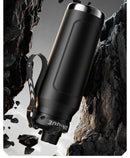 1L Insulated Cold Water Bottle Thermos Stainless Steel Tumbler Qutdoor Sports Handle Vacuum Flasks Double Wall Cup