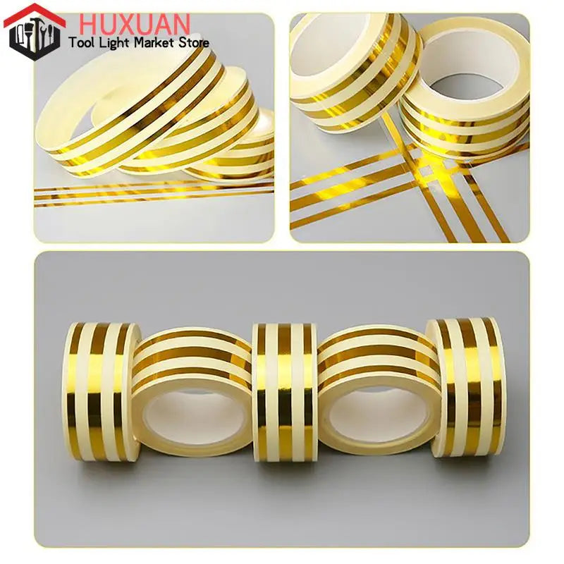 5M Home Decoration Tile Gap Tape Self-adhesive Tape Floor Wall Seam Sealant Ceiling Waterproof Sealing Sticker Decal Gold