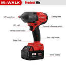 M-WALK Tool 1300N.M Brushless Impact Wrench Cordless Electric Wrench 1/2 in Screwdriver Power Tool For Milwaukee 18V Battery Pin