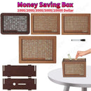 1000/2000/3000/5000/10000 Dollar Money Box Wooden Piggy Bank Money Saving Box Detachable Rustic Coin Bank Money Storage Box