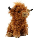Highland Cow Stuffed Animal Plush Toys, Realistic Soft Cuddly Farm Toy, 10inch Soft Cow Plush Toy Christmas Gift for Kids