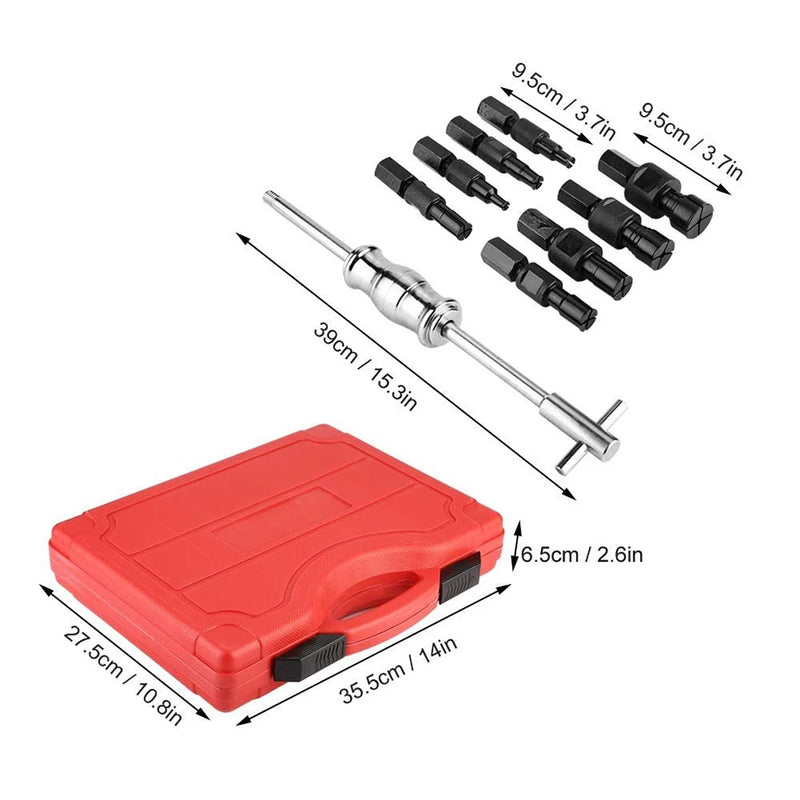 Podofo 9pc Blind Hole Inner Bearing Puller Set Remover Slide Hammer Internal Kit 8-32mm