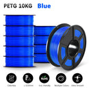 SUNLU 10KG 3D Filament PETG Filament 10kg 22 lbs 1.75mm 3D-Drucker-Filament Gute Säure- und Alkalibeständigkeit Hohe Transparenz