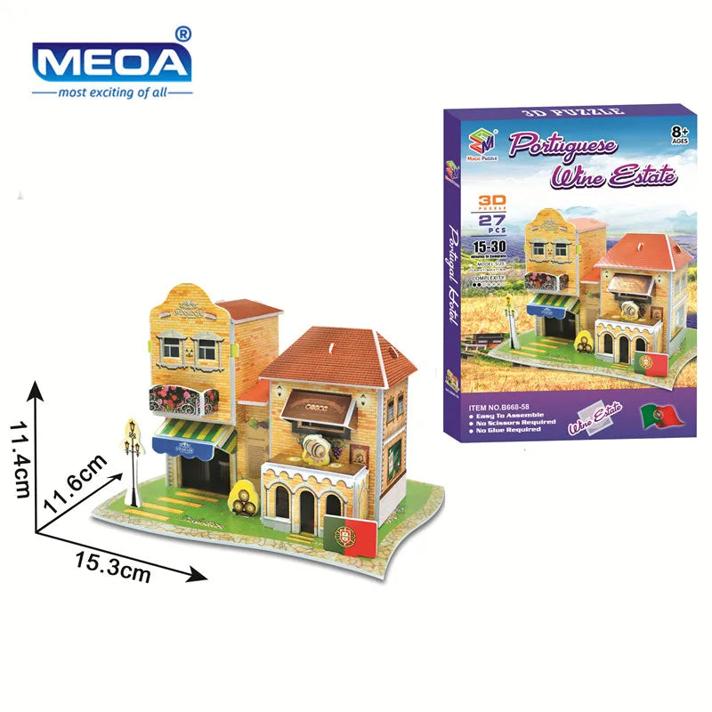 40 Style World Famous Architecture Building 3D Puzzle Model Construction Jigsaw Puzzles Toys For Kids Christmas Gift