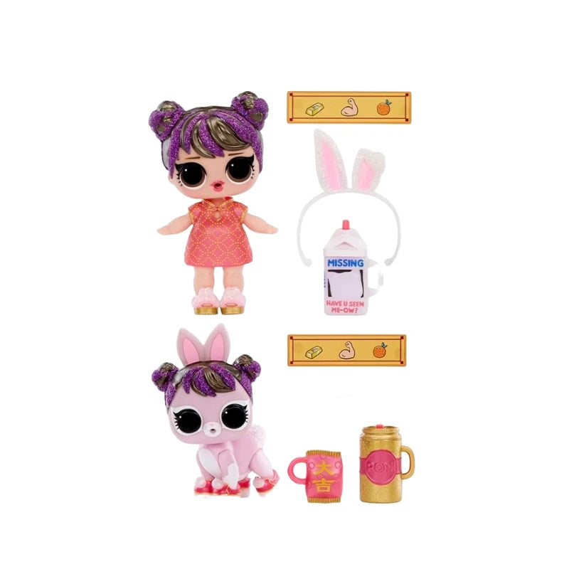 L.O.L. Surprise! Year of the Rabbit Limited Edition Dolls, Surprise Unwrapped Balls, Girl's Birthday Gift, Doll Set Accessories