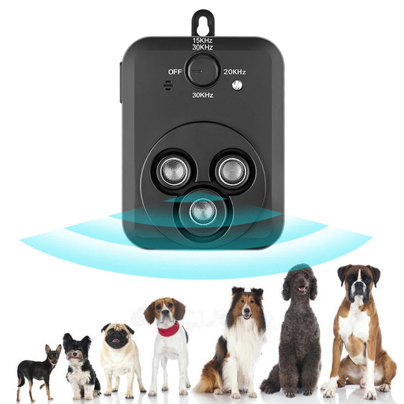 Ultrasonic Pet Anti-Barking Device Dog Bark Control Stop Repeller Silencer Tool Dog Bark Control 15KHZ-30KHZ Rechargeable