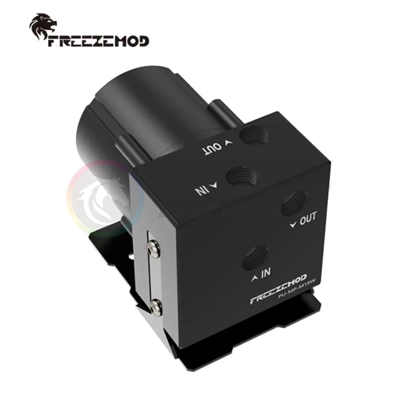 FREEZEMOD D5 PWM Pump  Maximum Flow 1200L/H  Lift 7 Meter For PC Water Cooling Black PU-MP-M18W