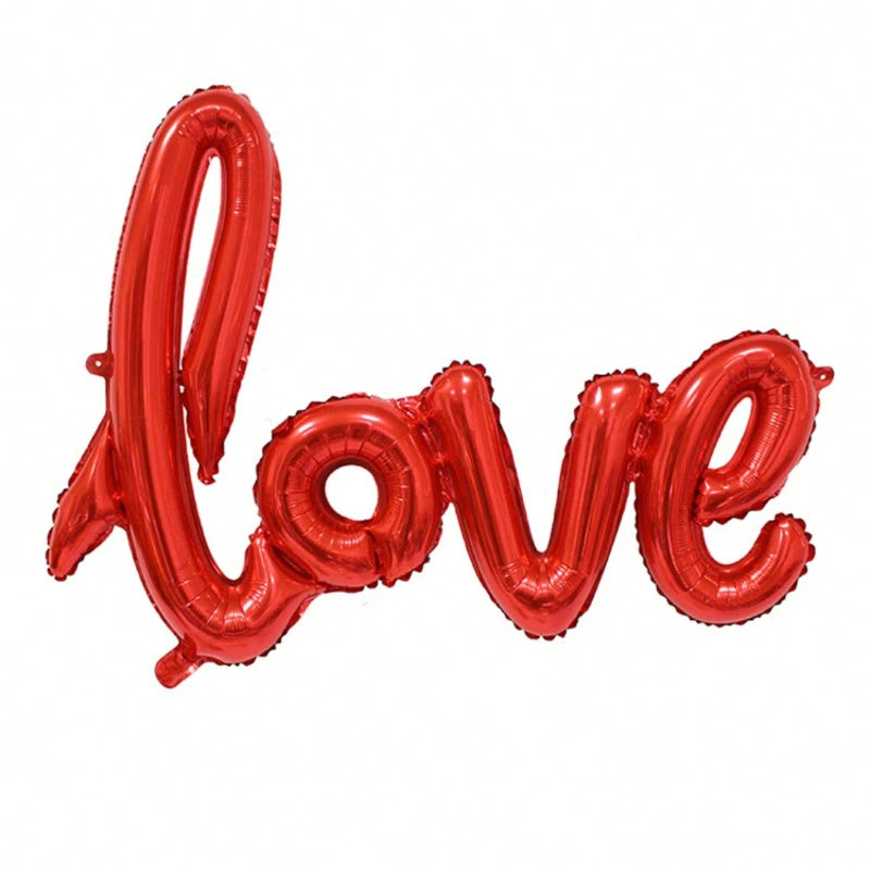 Heart Shaped Background Wall Foil Balloon Love Letter Balloons for Wedding Party Happy Valentines Day Home Decoration Supplies