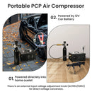 TUXING TXES061 4500Psi 12V PCP Air Compressor 300Bar High Pressure Compressor Portable  Built-in Transformer Diving Tank Airgun