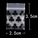 100 Pcs Small Ziplock Bags Smile Skull Pattern Portable Storage Pouch Transparent Seal Bag Baggie Accessories 2.5*3.5cm
