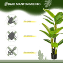 Homcom Artificial Banana Tree 150 cm with Pot and 18 Leaves for Home Decoration