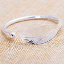 S925 Silver Plated Big Leaf Adjustable Size Charm Bracelet&Bangle For Women Elegant Wedding Party Jewelry Gift sl206