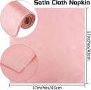 10pcs Satin Napkin 43cm*43cm Serving Table Decor Dinner Towel for Wedding Party Home Hotel Christmas decor Table Napkins Green