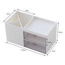 3 Colors Double-drawer Desktop Storage Box Cosmetic Plastic Compartmental Box Jewelry Storage Box Desktop Sundries Organizer
