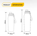 1L Insulated Cold Water Bottle Thermos Stainless Steel Tumbler Qutdoor Sports Handle Vacuum Flasks Double Wall Cup