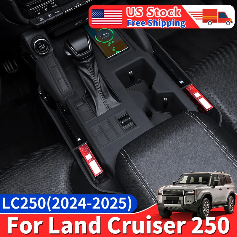 For 2024 2025 Toyota Land Cruiser 250 Prado Lc250 1958 Edition Gearbox Cover Seat Storage Box Interior Upgraded Accessories