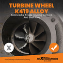 Billet GT3582 GT35 Turbo Flange AR 0.63 Water Oil Cooled Turbocharger 2.5-6.0L