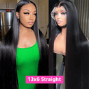Bling Hair Brazilian Straight 13x4 Transparent Lace Front Human Hair Wigs For Black Women 13x6 Lace Frontal Wig Pre Plucked