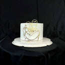 2023 New Baby's Happy Birthday Party Cake Topper Gold Cartoon Acrylic Cake Toppers for Baby Shower Cake gift Dessert Decoration