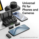 Ulanzi A100 Wireless Lavalier Microphone for Smartphones Cameras 20M Transmission for Street Interviews Vlogging Music Recording