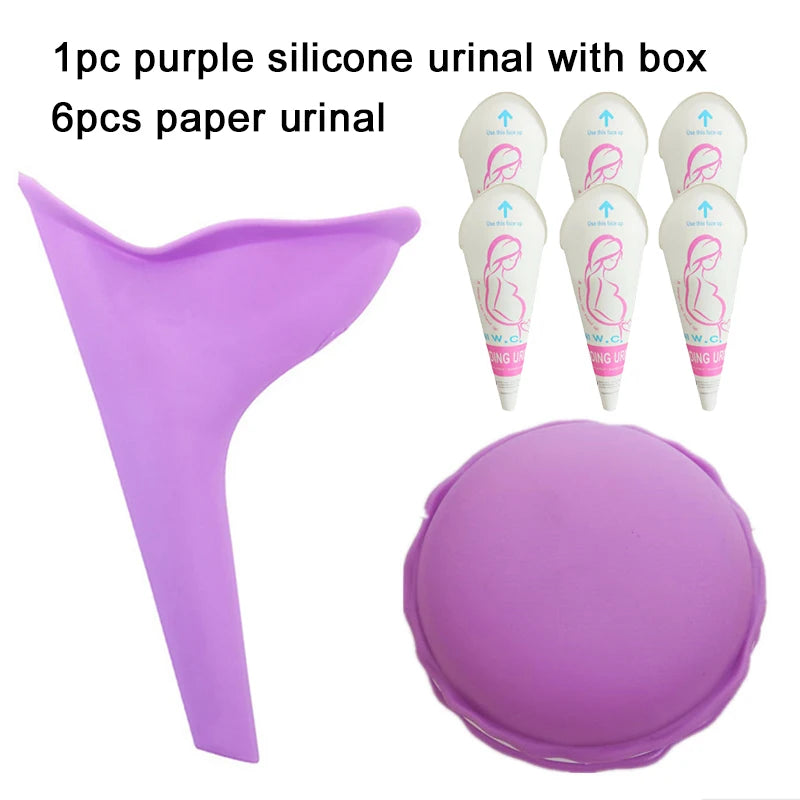 Silicone Urinal Disposable Paper Standing Urinal Female Pregnant Women Outdoor Camping Emergency Tools Portable in Car TMZ