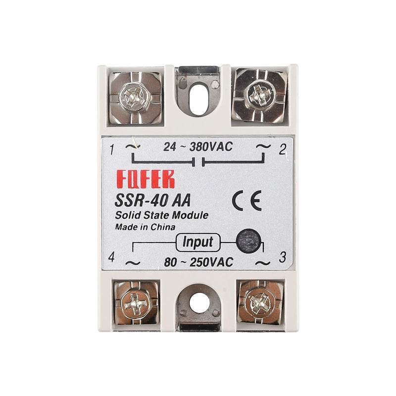 AC 220V Solid State Relay SSR-10AA SSR-25AA SSR-40AA SSR-60AA 10A 25A 40A 60A AC Control AC SSR Relay 80-250VAC TO 24-380VAC