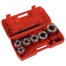 Pipe Threading Kit BSPT Thread Cutting Steel Threader Plumbers Set with 4/6 Threading Dies Manual Pipe Threader Tool Kit