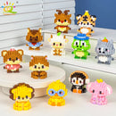 HUIQIBAO Mini Cute Anima Micro Building Blocks 3D Diamond Model LION Bricks DIY City Construction Toys for Children Kids Gift