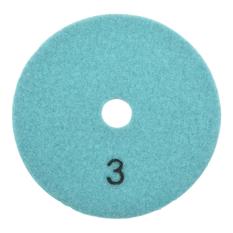 3PC Polishing Pads Granite Polishing Tool Pad Sanding Disc 4 Inch 100mm Dry/Wet Diamond 3 Step Polishing Granite Marble Disk