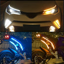 OKEEN LED Auto-Tagfahrlicht mit sequenziellem Start-Scan DRL Universelles Tagfahrlicht Blinkerlampe Auto Scheinwerferleisten 12V