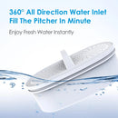 Waterdrop 200 Gallonen langlebiger 10-Tassen-Wasserfilterkrug mit 1 Filter, NSF-zertifiziert, reduziert Chlor, BPA-frei, Blau