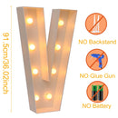 91.5CM DIY Name Giant Led Light Letter Frame Box Wedding Valentine's Day Party Decoration Anniversary Baby Shower Birthday Decor