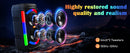 FanFun Wireless Bluetooth Speaker, Karaoke Machine with 2 Microphones, Home Karaoke Party Speaker with Led Light