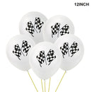 Black white racing tablecloth checkered flags racing car table cover plates cups race Track racing birthday party decor supplies