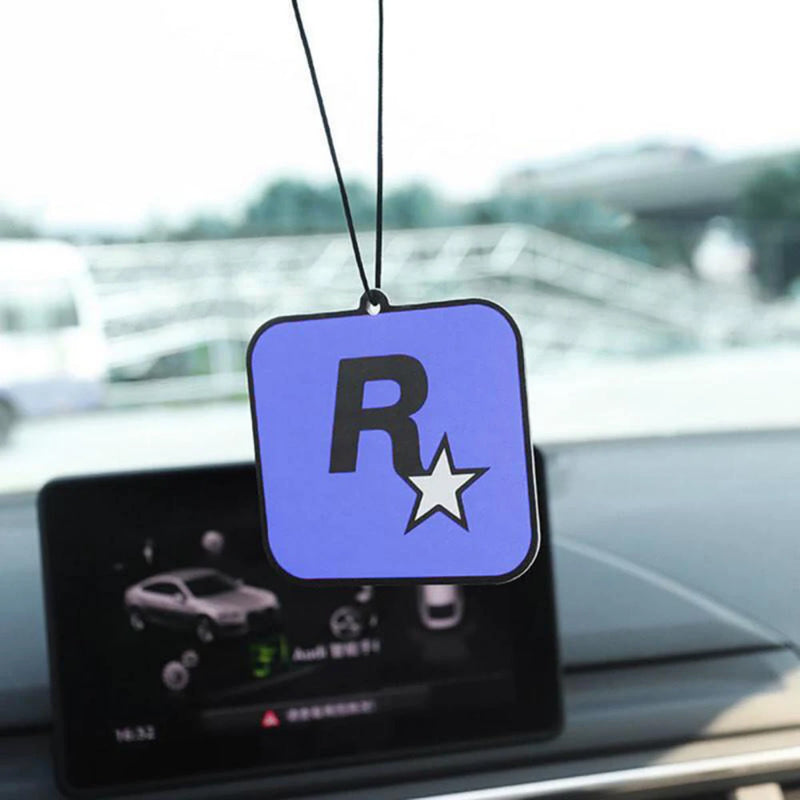 2Pcs Car Rockstar Fragrance Tablets Car Interior Pendant Pendant Air Freshener Aromatherapy Essential Oil Hanging Decoration