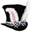 Easter White Rabbit Top Hat Alice Wonderland Cosplay Bunny Bowler Men Women March Hare Costume Accessory Topper With Ears