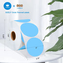 2 Inch Circle Thermal Sticker Labels Self-Adhesive Round Direct Thermal Multi-Purpose Roll Thermal Stickers-600 Labels/1 Roll