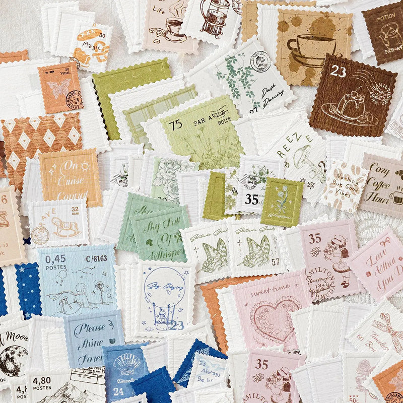 20pcs/lot Kawaii Stationery Stickers Interpaper Stamps DIY Junk Journal Paper stickers Planner Decorative Mobile stickers