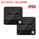 M.2 SATA/NVMe Dual-Bay Hard Drive Docking Station Clone Duplicaotr Offline Clone M.2 Cloner Data Transmission with LED Indicator