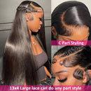 40 Zoll Knochenglatte Echthaarperücken 13x4 13X6 HD Lace Front Perücken Echthaar Brasilianisches Haar für schwarze Frauen 220 Dichte
